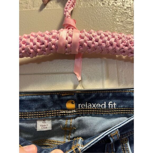 Carhartt Relaxed Fit Woman’s Blue Jeans Size 10 Tall - See Photos - Picture 7 of 11